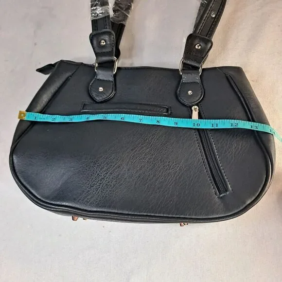 Unbranded Concealed Carry Hobo Bag Skull with Flames Western Goth Studded - Picture 9 of 13